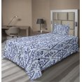 thumbnail image 1 of Ambesonne Botanical Fitted & Flat Sheet with Sham 3 Pcs Set, Meadow Floral Ornament, Twin XL, Dark Lavender Violet Blue, 1 of 4