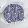 Ambesonne Botanical Fitted Round Tablecloth, Leaves of Jungle Plumeria