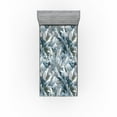 thumbnail image 1 of Ambesonne Botanical Fitted Sheet, Abstract Garden Petals, Twin XL Size, Blue Grey Sepia, 1 of 5