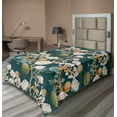 thumbnail image 1 of Ambesonne Botanical Flat Bedding Sheet Soft Top Sheet, Space Vibes Floral Print, Twin XL, Dark Teal and Pale Rose, 1 of 1