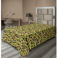 thumbnail image 1 of Ambesonne Botanical Flat Sheet, Autumn Leaves Chestnut, TwinXL Size, Multicolor, 1 of 1