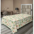 thumbnail image 1 of Ambesonne Botanical Flat Sheet, Exotic House Plants Art, Twin Size, Coral Peach Fern Green, 1 of 1