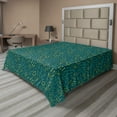 thumbnail image 1 of Ambesonne Botanical Flat Sheet, Forest Tones Pine Leaves, California King, Dark Teal and Green, 1 of 1