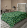 thumbnail image 1 of Ambesonne Botanical Flat Sheet, Tropical Tree Spring Art, TwinXL Size, Yellow Green Dark Teal, 1 of 1