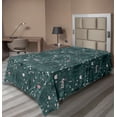 thumbnail image 1 of Ambesonne Botanical Flat Sheet, Winter Reindeer, Twin Size, Grey Teal and Multicolor, 1 of 1
