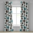 thumbnail image 1 of Ambesonne Botanical Grommet Curtain, Delicate Vintage Floral, 50"x84", Taupe Grey Turquoise, 1 of 1