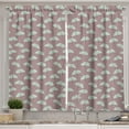 thumbnail image 1 of Ambesonne Botanical Kitchen Curtains, Ginkgo Leaves Retro, 55"x45", Mauve Taupe Mint Green, 1 of 1