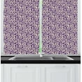 thumbnail image 1 of Ambesonne Botanical Kitchen Curtains, Raspberries Flowers Drops, 55"x45", Cream and Quartz, 1 of 1
