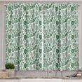 thumbnail image 1 of Ambesonne Botanical Kitchen Curtains, Vintage Exotic Leaves, 55"x39", Green and Ivory, 1 of 2