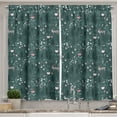 thumbnail image 1 of Ambesonne Botanical Kitchen Curtains, Winter Reindeer, 55"x45", Grey Teal and Multicolor, 1 of 1