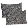thumbnail image 1 of Ambesonne Botanical Pillow Sham 2 Pack, Blossoming Floral Art, 36"x20", Marigold and Grey, 1 of 3