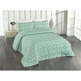 thumbnail image 1 of Ambesonne Botanical Quilted Bedspread Set 3 Pcs, Autumn Fallen Leaves Art, Queen, Almond Green Laurel Green, 1 of 4