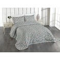 thumbnail image 1 of Ambesonne Botanical Quilted Coverlet 2 Pcs, Floral Branches Spring, Twin Size, Grey Teal Rose and Umber, 1 of 4