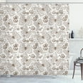 thumbnail image 1 of Ambesonne Botanical Shower Curtain, Botanical Drawn by Hand, 69"Wx70"L, Dark Rosewood and White, 1 of 5
