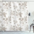 thumbnail image 1 of Ambesonne Botanical Shower Curtain, Floral Victorian Print, 69"Wx70"L, Taupe Grey, 1 of 4