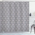 thumbnail image 1 of Ambesonne Botanical Shower Curtain, Striped Exotic Leaves, 69"Wx70"L, Grey and Blush, 1 of 4