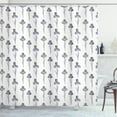 thumbnail image 1 of Ambesonne Botanical Shower Curtain, Watercolor Iris Flowers, 69"Wx70"L, Blue Violet Mustard, 1 of 3