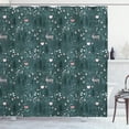 thumbnail image 1 of Ambesonne Botanical Shower Curtain, Winter Reindeer, 69"Wx70"L, Grey Teal and Multicolor, 1 of 4