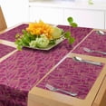 thumbnail image 1 of Ambesonne Botanical Table Runner & Placemats, Branches Exotic Nature, Placemat 4 pcs + Runner 16"x90", Dark Magenta Amber, 1 of 2