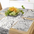 thumbnail image 1 of Ambesonne Botanical Table Runner & Placemats, Fluffy Plant Outlines Art, Placemat 4 pcs + Runner 12"x90", Dark Brown Pale Brown, 1 of 2
