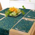 thumbnail image 1 of Ambesonne Botanical Table Runner & Placemats, Forest Tones Pine Leaves, Placemat 4 pcs + Runner 12"x90", Dark Teal and Green, 1 of 2