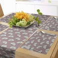 thumbnail image 1 of Ambesonne Botanical Table Runner & Placemats, Ginkgo Leaves Retro, Placemat 4 pcs + Runner 14"x72", Mauve Taupe Mint Green, 1 of 2