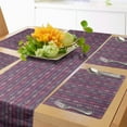 thumbnail image 1 of Ambesonne Botanical Table Runner & Placemats, Leaves in Ethnic Style, Placemat 4 pcs + Runner 12"x72", Eggplant Multicolor, 1 of 2