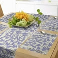 thumbnail image 1 of Ambesonne Botanical Table Runner & Placemats, Spring Lavender Meadow, Placemat 4 pcs + Runner 14"x90", Eggshell Blue Violet, 1 of 2