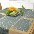thumbnail image 1 of Ambesonne Botanical Table Runner & Placemats, Swirly Flower Leaves Art, Placemat 4 pcs + Runner 16"x90", Laurel Green, 1 of 2