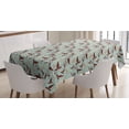 thumbnail image 1 of Ambesonne Botanical Tablecloth Rectangular Table Cover, Modern Petals Buds, 60"x90", Brown Pale Blue, 1 of 4