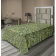 thumbnail image 1 of Ambesonne Botanical Theme Flat Bedding Sheet Soft Top Sheet, Art Flowers Garden, Twin XL, Lime Green Fern Green, 1 of 1