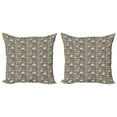 thumbnail image 1 of Ambesonne Botanical Throw Pillow Cover 2 Pack, Creative Nature Blooming, 24", Dimgray Multicolor, 1 of 2