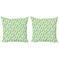 thumbnail image 1 of Ambesonne Botanical Throw Pillow Cover 2 Pack, Watercolor Style Leaves, 16", Green White, 1 of 2