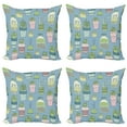 thumbnail image 1 of Ambesonne Botanical Throw Pillow Cover 4 Pack, Houseplants Succulents, 20", Multicolor, 1 of 2