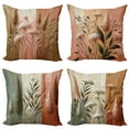 thumbnail image 1 of Ambesonne Botanical Throw Pillow Cover 4 Pack, Meadow Blooms Painting, 12"x20", Rose Amber Laurel Green, 1 of 3