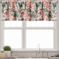 thumbnail image 1 of Ambesonne Botanical Valance Pack of 2, Colorful Tropical Plants, 54"X18", Reseda Green and Salmon, 1 of 5