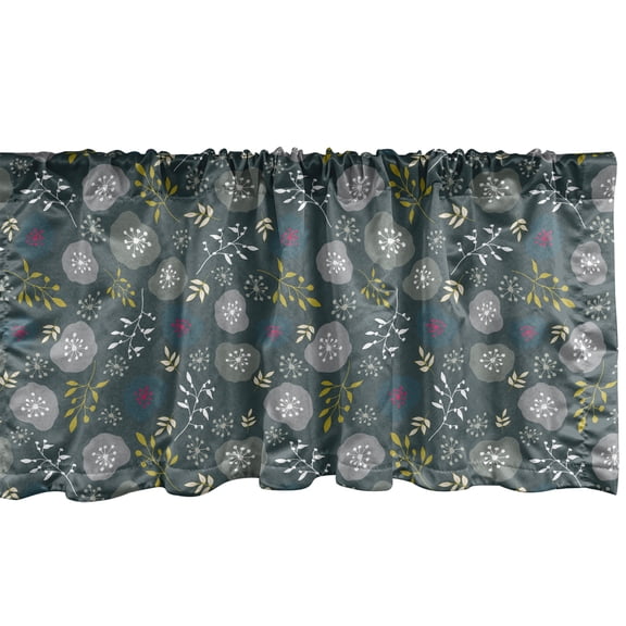 Ambesonne Botanical Valance Pack of 2, Forest Elements and Blots, 42"X12", Multicolor