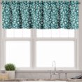 thumbnail image 1 of Ambesonne Botanical Valance Pack of 2, Forest Nature Blooming, 42"X12", Dark Teal White, 1 of 5