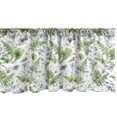 thumbnail image 1 of Ambesonne Botanical Valance Pack of 2, Forest Pattern Leaves Art, 42"X18", Fern Green Lavender White, 1 of 3