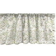 thumbnail image 1 of Ambesonne Botanical Valance Pack of 2, Pastel Art Vintage Floral, 54"X12", Blush and Pale Olive Green, 1 of 4