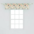 thumbnail image 1 of Ambesonne Botanical Window Valance, Continuous Pattern with Childish Drawn Abstract Flower Petals, Curtain Valance for Kitchen Bedroom Decor with Rod Pocket, 54" X 12", Eggshell and Multicolor, 1 of 2