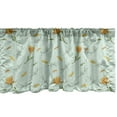 thumbnail image 1 of Ambesonne Botanical Window Valance, Flowers in Windy Weather, 42" x 12", Orange and Pale Seafoam, 1 of 3