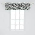 thumbnail image 1 of Ambesonne Botanical Window Valance, Garden Design Pattern of Hatched Sketchy Drawn Flowers Flourishes, Curtain Valance for Kitchen Bedroom Decor with Rod Pocket, 54" X 12", Dark Grey Green, 1 of 2