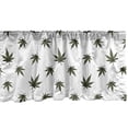 thumbnail image 1 of Ambesonne Botanical Window Valance, Hemp Leaves Repetition, 54" X 12", Dark Green White, 1 of 3