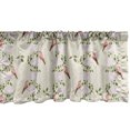 thumbnail image 1 of Ambesonne Botanical Window Valance, Hortensia and Bird Strips, 42" x 12", Eggshell Pale Redwood, 1 of 3