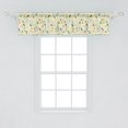 thumbnail image 1 of Ambesonne Botanical Window Valance, Meadow Blooms Flourishing Summer Bouquets Rural Flowers Cartoon Pattern, Curtain Valance for Kitchen Bedroom Decor with Rod Pocket, 54" X 12", Green and Marigold, 1 of 2