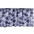 thumbnail image 1 of Ambesonne Botanical Window Valance, Monochrome Exotic Flora, 54" X 12", Indigo Violet Blue White, 1 of 5