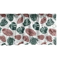 thumbnail image 1 of Ambesonne Botanical Window Valance, Philodendron Leaves Art, 54" X 12", Hunter Green and Pale Salmon, 1 of 3