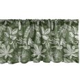 thumbnail image 1 of Ambesonne Botanical Window Valance, Vintage Nature Leaves, 54" X 18", Olive Green and White, 1 of 3