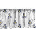 thumbnail image 1 of Ambesonne Botanical Window Valance, Watercolor Iris Flowers, 42" x 12", Blue Violet Mustard, 1 of 3